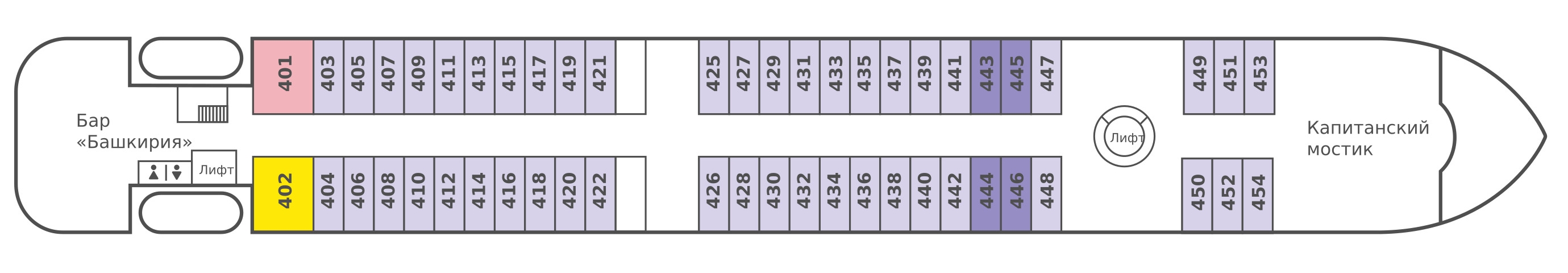 Верхняя палуба на теплоходе Мустай Карим